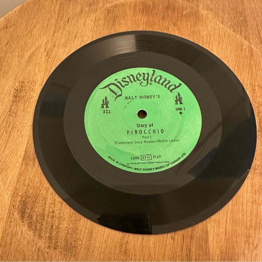 Vintage Disney Pinocchio #311 See Hear Read Record Book 33 1/3 RPM Songs Movie - Picture 6 of 16